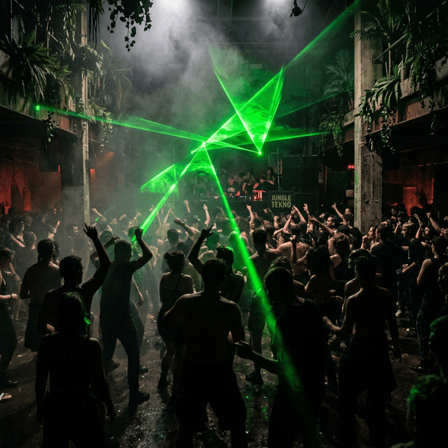 Techno Crowd Laser